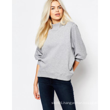 High Neck Plus Size Women Sweatshirt Hoodie